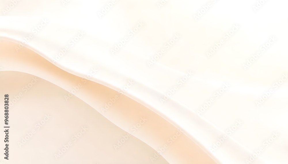 Poster smooth flowing beige and white abstract waves smooth, peach colored surface with a subtle gradient.