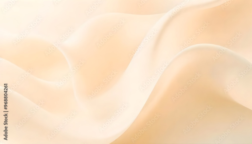 Poster smooth flowing beige and white abstract waves smooth, peach colored surface with a subtle gradient.
