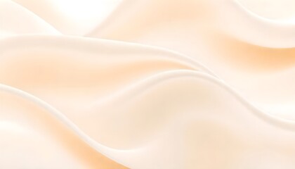 Obraz premium Smooth flowing beige and white abstract waves smooth, peach colored surface with a subtle gradient.