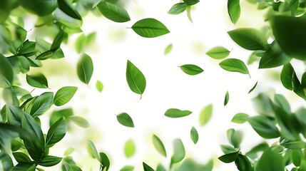 leaves on white background