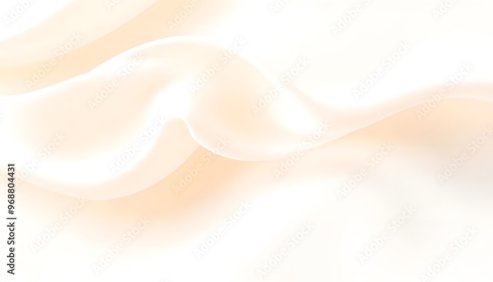 Poster smooth flowing beige and white abstract waves smooth, peach colored surface with a subtle gradient.