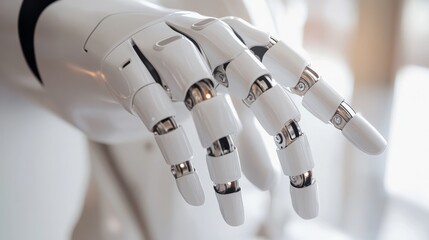 AI-driven robotic assistants helping disabled individuals with daily tasks: Robots designed to assist people with disabilities, managed by AI for intuitive use.