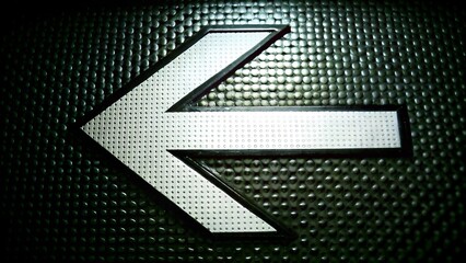 Turn to the left arrow sign