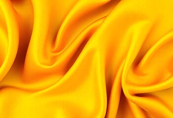 Obraz premium Abstract yellow background luxury cloth or liquid wave. Flowing yellow satin with soft folds and highlights.