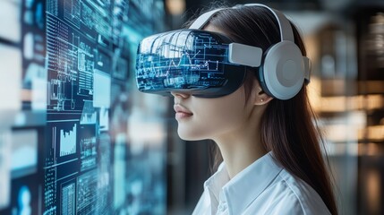 AI-Powered Real-Time Language Translation in Virtual Meetings: Business professionals using AI-driven translation tools in virtual conference calls.