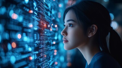 AI-Powered Real-Time Language Translation in Virtual Meetings: Business professionals using AI-driven translation tools in virtual conference calls.