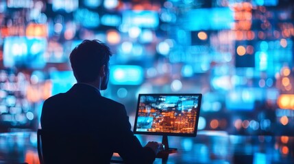 AI-Powered Real-Time Language Translation in Virtual Meetings: Business professionals using AI-driven translation tools in virtual conference calls.