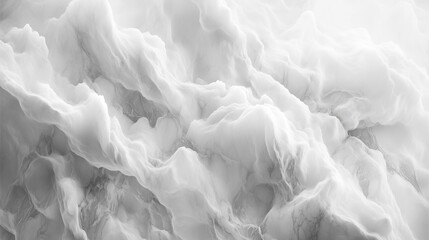 Naklejka premium Monochrome cloud texture, soft marble effect, abstract cloud formations in grayscale