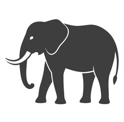 Silhouette vector image of a elephant  File