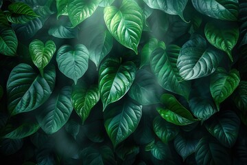 Fototapeta premium Aerial view of dense rainforest levaes UHD wallpaper