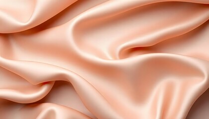 Flowing, orange satin fabric with soft folds and highlights.