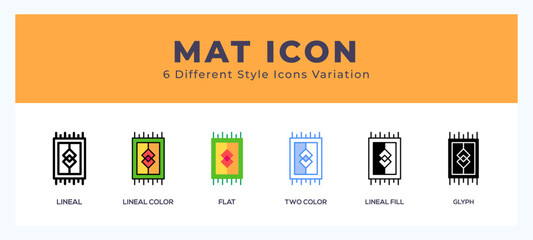 Mat icon vector illustration. trendy styles