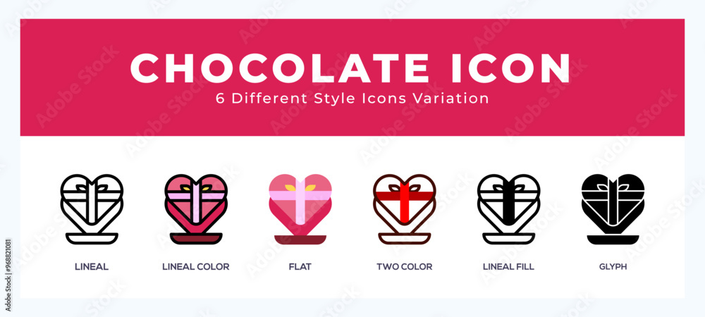 Poster chocolate set of vector icon. for web. and mobile app