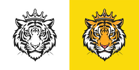 Tiger esport mascot logo design. Editable vector logo tiger, tiger icon, tiger head, vector, sticker. Tigar head mascot logo design.