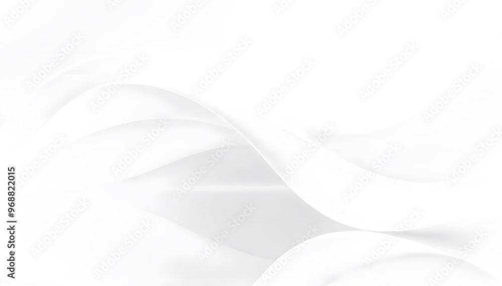 Poster white abstract background with soft smooth, white fabric with gentle waves and folds.