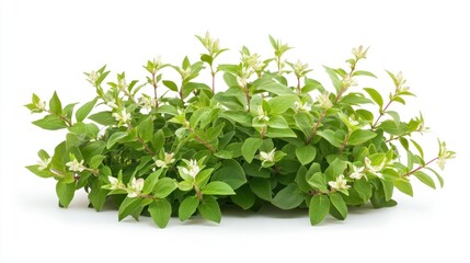 Obraz premium A lush green plant with white flowers, suitable for decoration or landscaping.