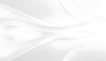 White abstract background with soft Smooth, white fabric with gentle waves and folds.