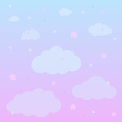 Pastel Sky Background Illustration