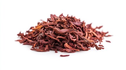 Fototapeta premium A pile of dried saffron threads, used as a spice and coloring agent in cooking.