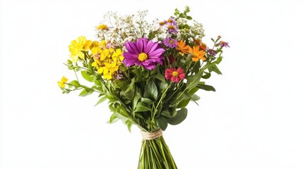A vibrant bouquet of assorted flowers, showcasing a variety of colors and types.