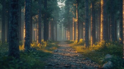 Obraz premium morning in the forest