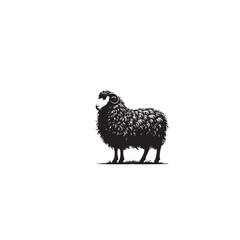 Sheep silhouette. Sheep logo, icon. Sheep vector design isolated on white. background.