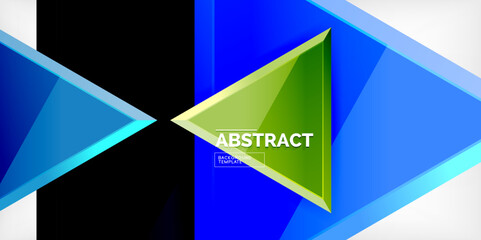 Triangle glass shapes geometric abstract background. Vector Illustration For Wallpaper, Banner, Background, Card, Book Illustration, landing page