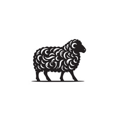 Obraz premium Sheep silhouette. Sheep logo, icon. Sheep vector design isolated on white. background.