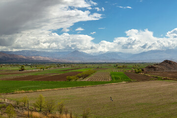 Fototapeta premium Khor Virap monastery in front of mount Ararat. Ararat mountain. beautiful landscape