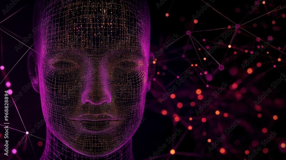 Poster exploring the use of artificial intelligence in crafting unique fragrances for modern perfumery