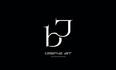 JB, BJ, J, B abstract letters logo monogram