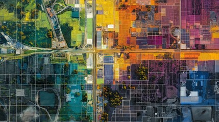 Map highlighting health equity and social determinants of health in urban neighborhoods with varied resources