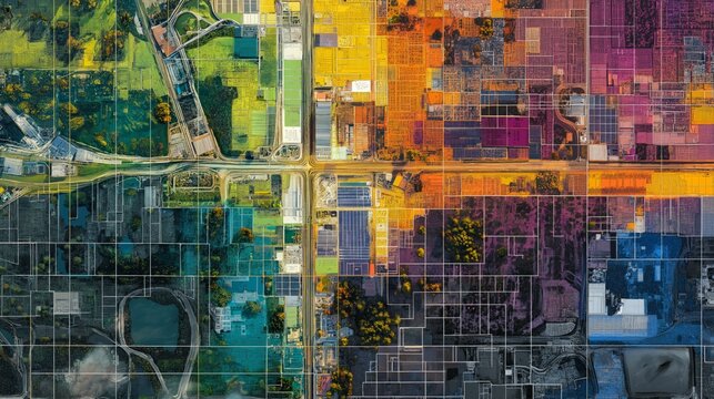 Map highlighting health equity and social determinants of health in urban neighborhoods with varied resources