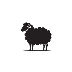 Sheep silhouette. Sheep logo, icon. Sheep vector design isolated on white. background.
