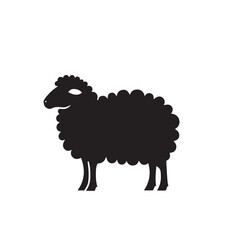 Sheep silhouette. Sheep logo, icon. Sheep vector design isolated on white. background.