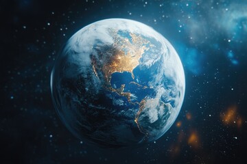 Obraz premium earth and moon