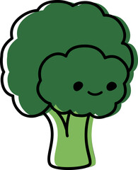 かわいいブロッコリーのイラスト