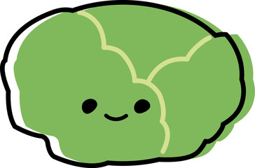 かわいいキャベツのイラスト