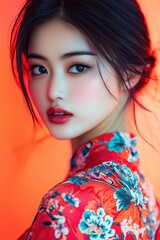 Fototapeta premium Ultra HD Photo of Asian Model | Natural Light, Flawless Skin, Modern Fashion