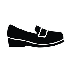 Women's office shoes icon solid vector design in trendy style