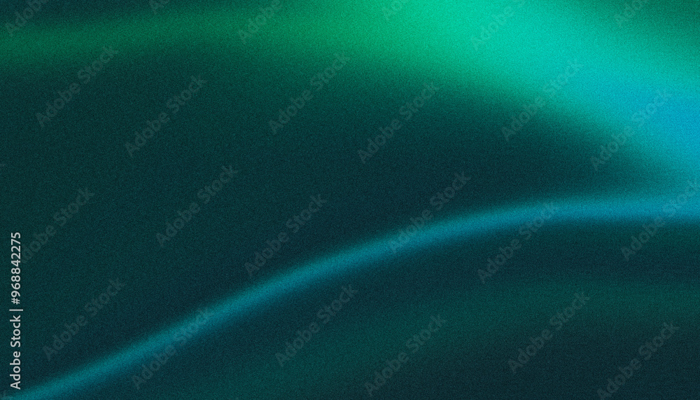Wall mural grainy noise abstract texture background with smooth teal and green gradient transitions, perfect fo