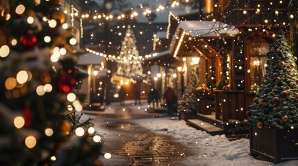 The Enchanting Winter Street Scene