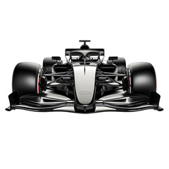 Naklejka premium Sleek black race car showcasing aerodynamic design and high-performance features, perfect for automotive enthusiasts and sports imagery.