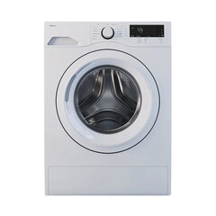 A modern washing machine featuring a sleek design, intuitive controls, and a transparent door for easy loading and unloading.