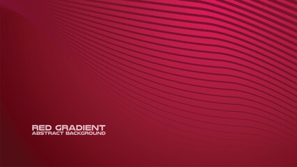 Red gradient with curve line abstract background for backdrop or presentation