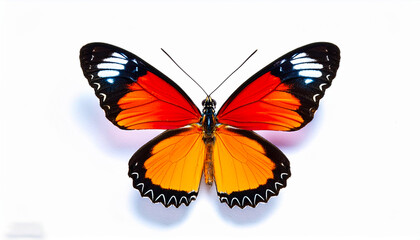 Fototapeta premium picture of a colourful butterfly isolated on white background 
