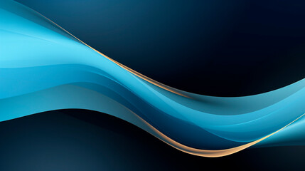 Blue abstract background with lines, stripes. Wavy text area for card, banner, flyer, design