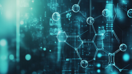 Fototapeta premium science/technology background in blue