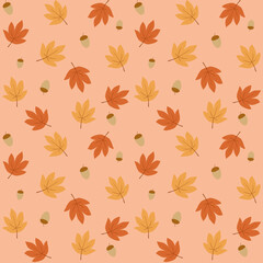 autumn leaves seamless pattern