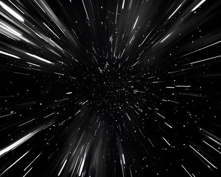 hyperspace black and white